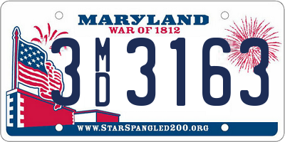 MD license plate 3MD3163