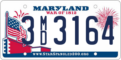 MD license plate 3MD3164