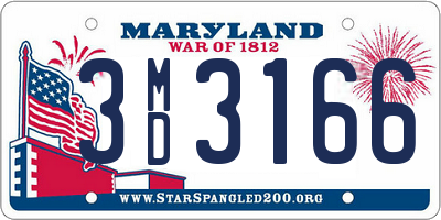 MD license plate 3MD3166