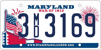 MD license plate 3MD3169