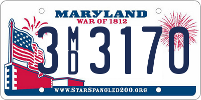 MD license plate 3MD3170