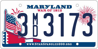 MD license plate 3MD3173