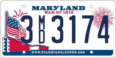 MD license plate 3MD3174