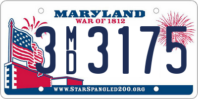 MD license plate 3MD3175