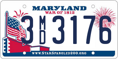 MD license plate 3MD3176