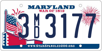 MD license plate 3MD3177