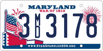 MD license plate 3MD3178