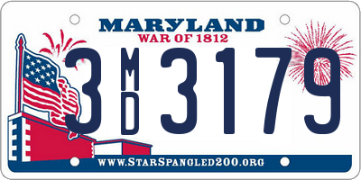 MD license plate 3MD3179