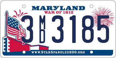 MD license plate 3MD3185