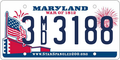 MD license plate 3MD3188