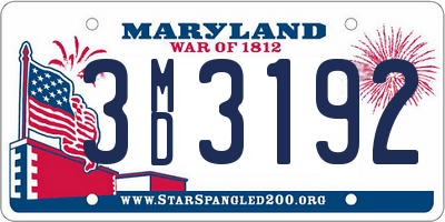 MD license plate 3MD3192