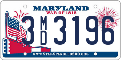 MD license plate 3MD3196