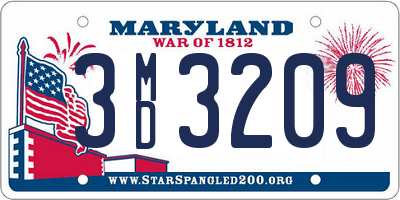 MD license plate 3MD3209