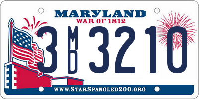 MD license plate 3MD3210