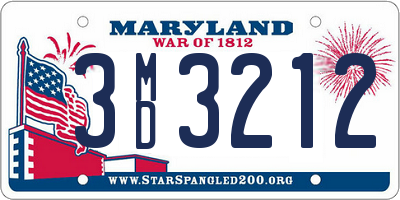 MD license plate 3MD3212