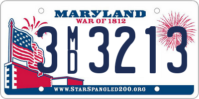 MD license plate 3MD3213