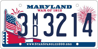 MD license plate 3MD3214