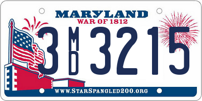 MD license plate 3MD3215