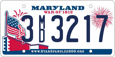 MD license plate 3MD3217