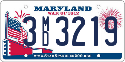 MD license plate 3MD3219