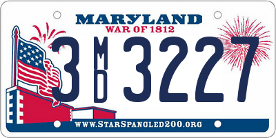 MD license plate 3MD3227