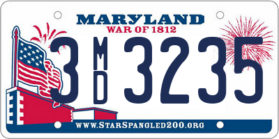 MD license plate 3MD3235