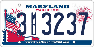 MD license plate 3MD3237