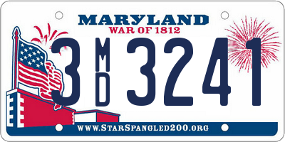 MD license plate 3MD3241