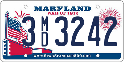 MD license plate 3MD3242