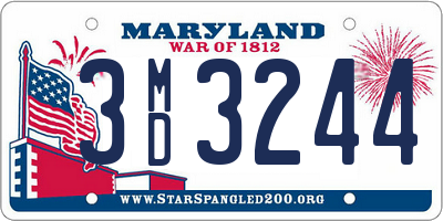 MD license plate 3MD3244