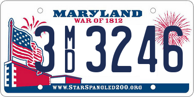 MD license plate 3MD3246