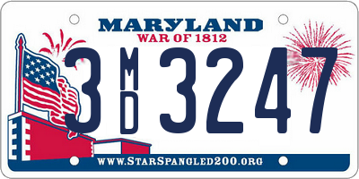 MD license plate 3MD3247