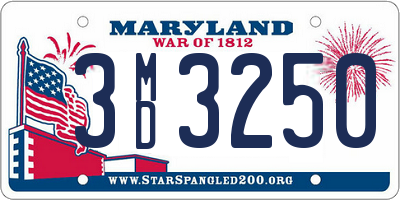 MD license plate 3MD3250