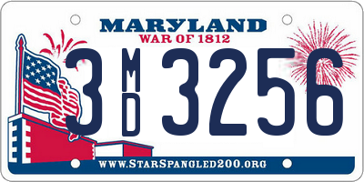 MD license plate 3MD3256