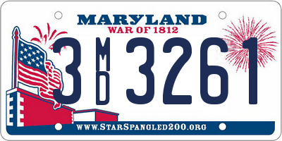 MD license plate 3MD3261