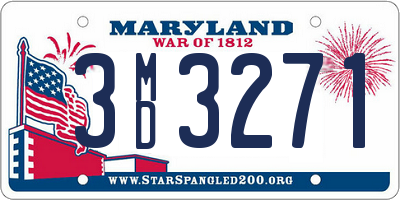 MD license plate 3MD3271