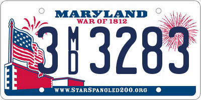 MD license plate 3MD3283