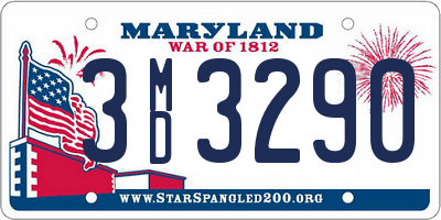 MD license plate 3MD3290