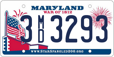 MD license plate 3MD3293