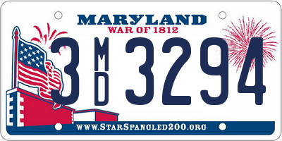 MD license plate 3MD3294