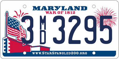 MD license plate 3MD3295