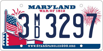 MD license plate 3MD3297