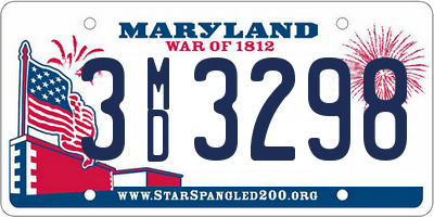 MD license plate 3MD3298