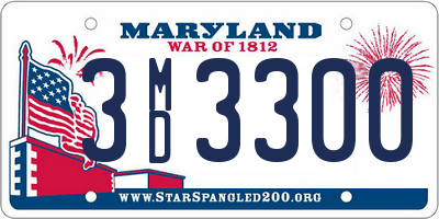 MD license plate 3MD3300