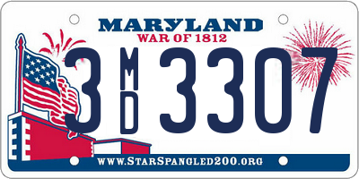 MD license plate 3MD3307