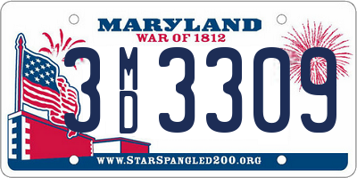 MD license plate 3MD3309