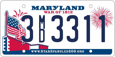 MD license plate 3MD3311