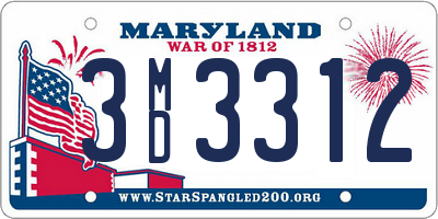 MD license plate 3MD3312