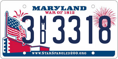 MD license plate 3MD3318