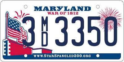 MD license plate 3MD3350